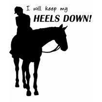 Heels Down Side Glance t-shirts by dogsandhorses Heels Down Side Glance t-shirts