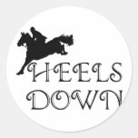 Heels Down with Jumper Stickers