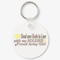 Heels in love with a Soldier keychains by ArmyBratForLife Heels in love with a Soldier keychains