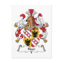 Heer Family Crest postcards by coatsofarms Heer Family Crest postcards
