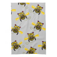Hei Tiki Bee Toy Kiwiana Kitchen Towels