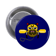 Hei Tiki Bee Toy Kiwiana Pinback Buttons