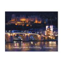 Heidelberg at Night Postcard