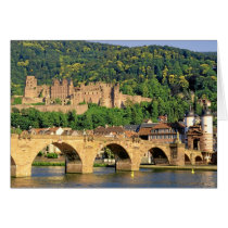 HEIDELBERG CASTLE AND BRIDGE GREETING CARD