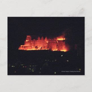 Heidelberg Castle Burning postcard