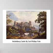 Heidelberg Castle By Carl Philipp Fohr Print