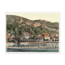 Heidelberg, seen from the Hirschgasse, Baden, Germ Post Cards