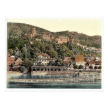 Heidelberg, seen from the Hirschgasse, Baden, Germ Post Cards