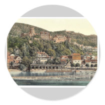Heidelberg, seen from the Hirschgasse, Baden, Germ Stickers