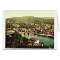 Heidelberg, seen from the Philosophenweg, Baden, G Card