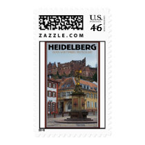 Heidelberg - Statue and Castle Stamp