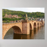 Heidelberg view over the Neckar Poster