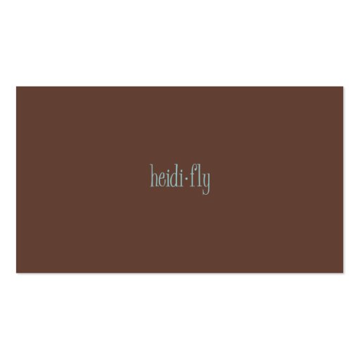 heidi-fly business cards (back side)