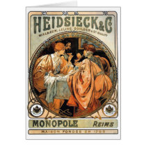 Heidsieck & Co ~ by Alphonse Mucha Card