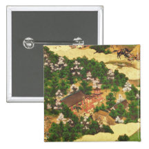 Heiji Uprising of 1159, Momoyama Period Pinback Button