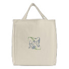 basic_tote_bag - Delightful embroidered flowers and butterflies in pastel colors. Wonderful gift idea for the nature and garden lover.: Sizes  Available colors: natural