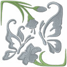 ladies_casual_tshirt - Delightful embroidered flowers and butterflies in pastal colors on gifts and apparel: Sizes  Available colors: paleblue