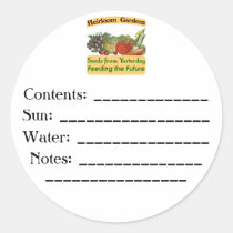 Heirloom Gardens Custom Seed Packet Labels stickers