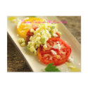 Heirloom Tomato and White Corn Salad postcards by solsurfer Heirloom Tomato and White Corn Salad postcards