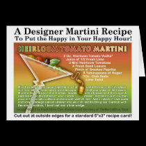 Heirloom Tomato Martini Recipe Card cards