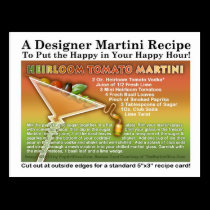 Heirloom Tomato Martini Recipe Postcard postcards
