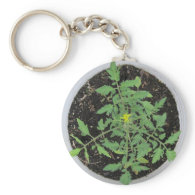 Heirloom Tomato Plant Peace Sign Key Chains