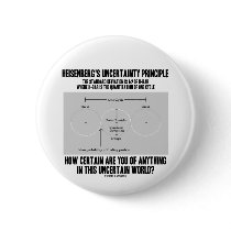Heisenberg's Uncertainty Principle (Quantum) Pinback Buttons