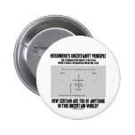 Heisenberg's Uncertainty Principle (Quantum) Pinback Buttons