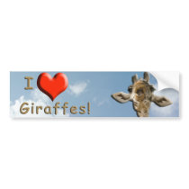 Helaine's Goofy Giraffe bumper stickers by hawkysmom Helaine's Goofy Giraffe bumper stickers