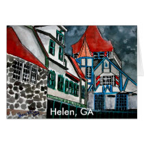 Helen GA vacation paradise German town Georgia art Greeting Card