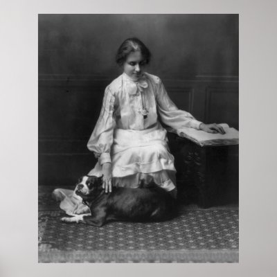 Helen Keller Reading Braille, 1904 Print