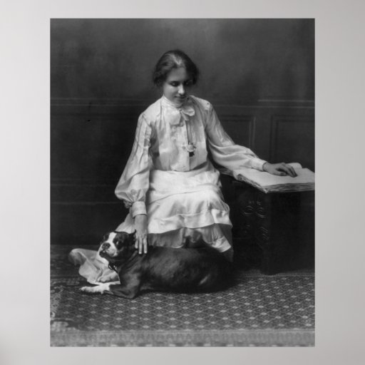 Helen Keller Reading Braille, 1904 Poster | Zazzle