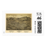 Helena, MT  Panoramic Map - 1875 Stamp