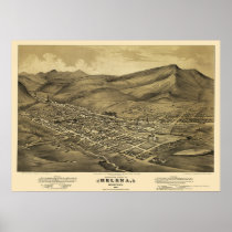 Helena, MT  Panoramic Map - 1875 Print