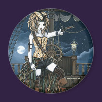 "Helena" Sky Pirate Ship Moon Fae Magnet magnets