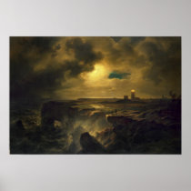 Helgoland in Moonlight, 1851 Print