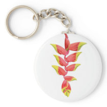 Heliconia Branch Keychain