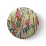 Heliconia Bush Pinback Button