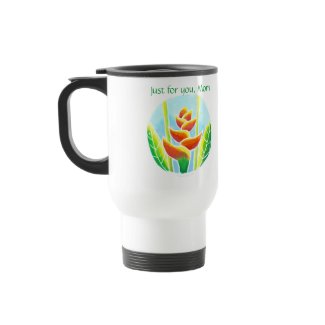 Heliconia Flower Batik Mother's DaySteel TravelMug mug