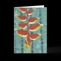 Heliconia Notecard cards