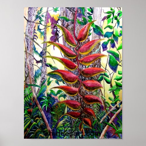 Heliconia print