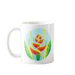 Heliconia Tropical Flower Batik Mug