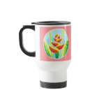 Heliconia Tropical Flower Batik Steel Travel Mug