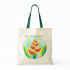 Heliconia Tropical Flower Mothers Day Bag Template bag