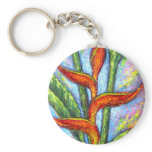 Heliconia Tropical Flower Painting - Multi Key Chains