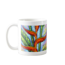 Heliconia Tropical Flower Painting - Multi mugs