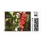 Heliconia Tropical Wedding Flowers Custom Stamps stamp
