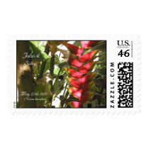 Heliconia Tropical Wedding Flowers Custom Stamps