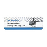 Helicopter Aircraft Return Address Labels
