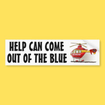 Helicopter Ambulance Bumper Sticker HCOB bumper stickers
